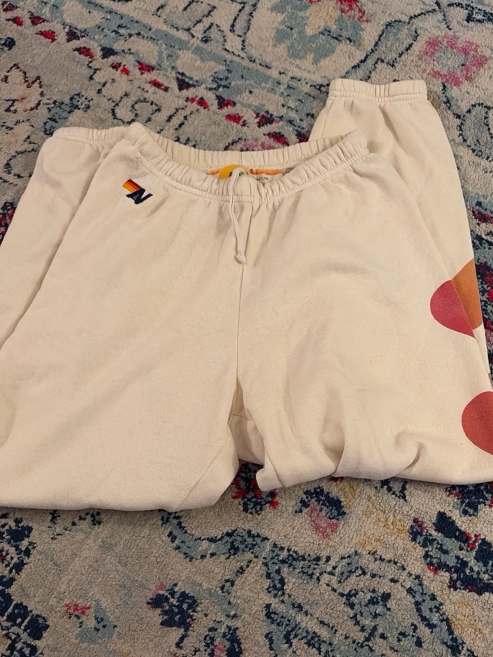 Aviator Nation Cream sweatpants